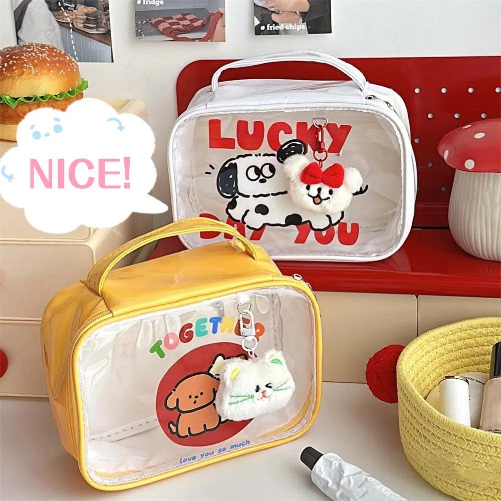 Косметичка для хранения кистей для макияжа из мультфильма из ПВХ, большая вместимость, органайзер для косметики для путешествий и отдыха на открытом воздухе