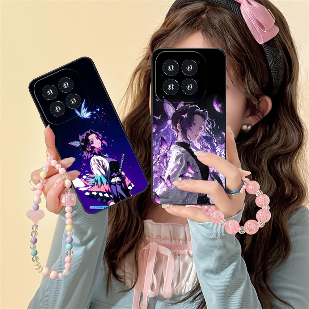Demon Slayer Shinobu Kocho Phone Case for Xiaomi 15 14 13 12 Mi 11 T Ultra Lite Pro S X 5G Colour Protective Luxury Pretty Cover