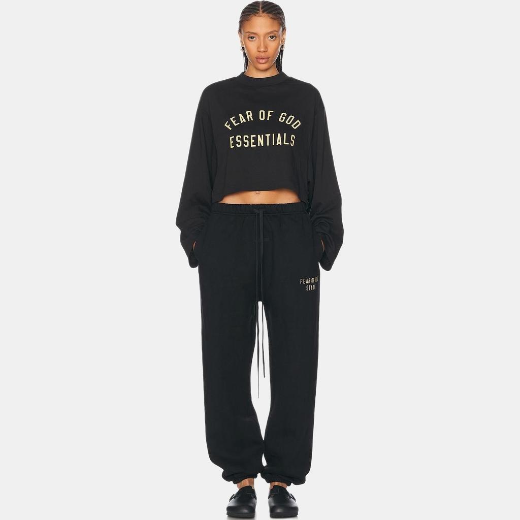 Fear of God Essentials Флисовые спортивные штаны Черные Женские Низ 130BT245160FW