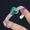 Daughters Day Deal Pear Malachite Stone Handcrafted Trendy New Bangle 925 Silver