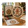 Holiday Theme Embroidery Projects Christmas Kit for Beginners, Pre-Printed Pattern Full Set Art And Craft Kits Adults of Tools, DIY Needlework Festive