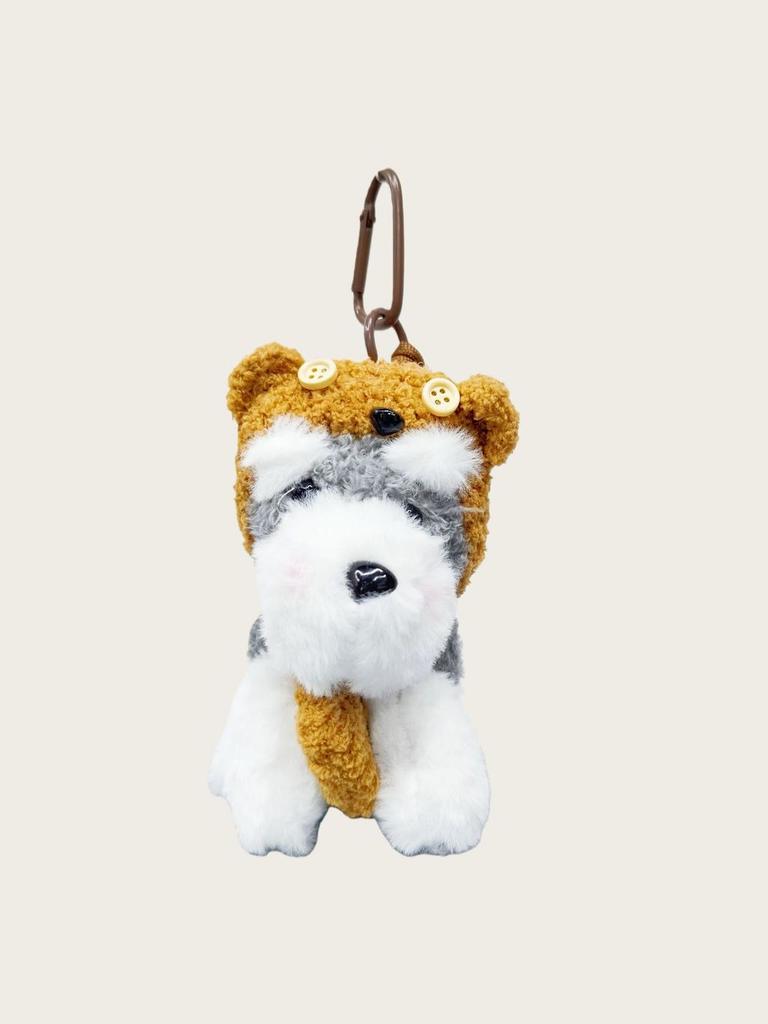 Snow Terrier Plush Keyring Bag Decor Cute Animal Pendant For Teen Gift