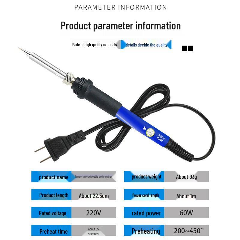 Adjustable 60W Electric Soldering and Pyrography Iron Set for Repair and Welding