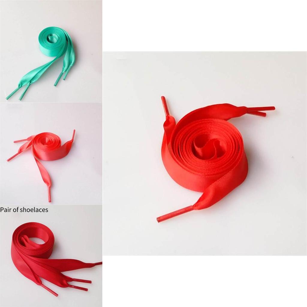 Цветная полиэстеровая лента шнурок для кроссовок атласная конфетного цвета плоская шнуровка