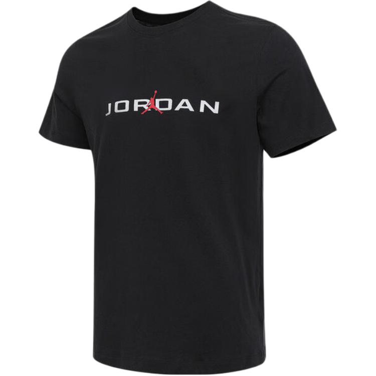 Jordan Air M J JD Air SS Crew Повседневный пуловер с круглым вырезом и коротким рукавом Мужская футболка Черный IB7354010