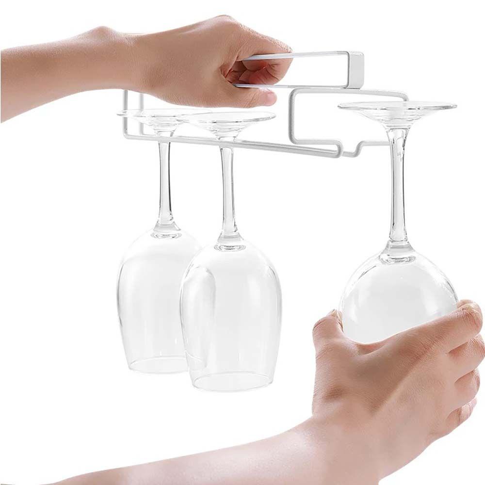 Red Wine Cup Cabinet Goblet Bar Kitchen Hanging Rack Wine Glass Rack Stemware Holder Cup Hanger