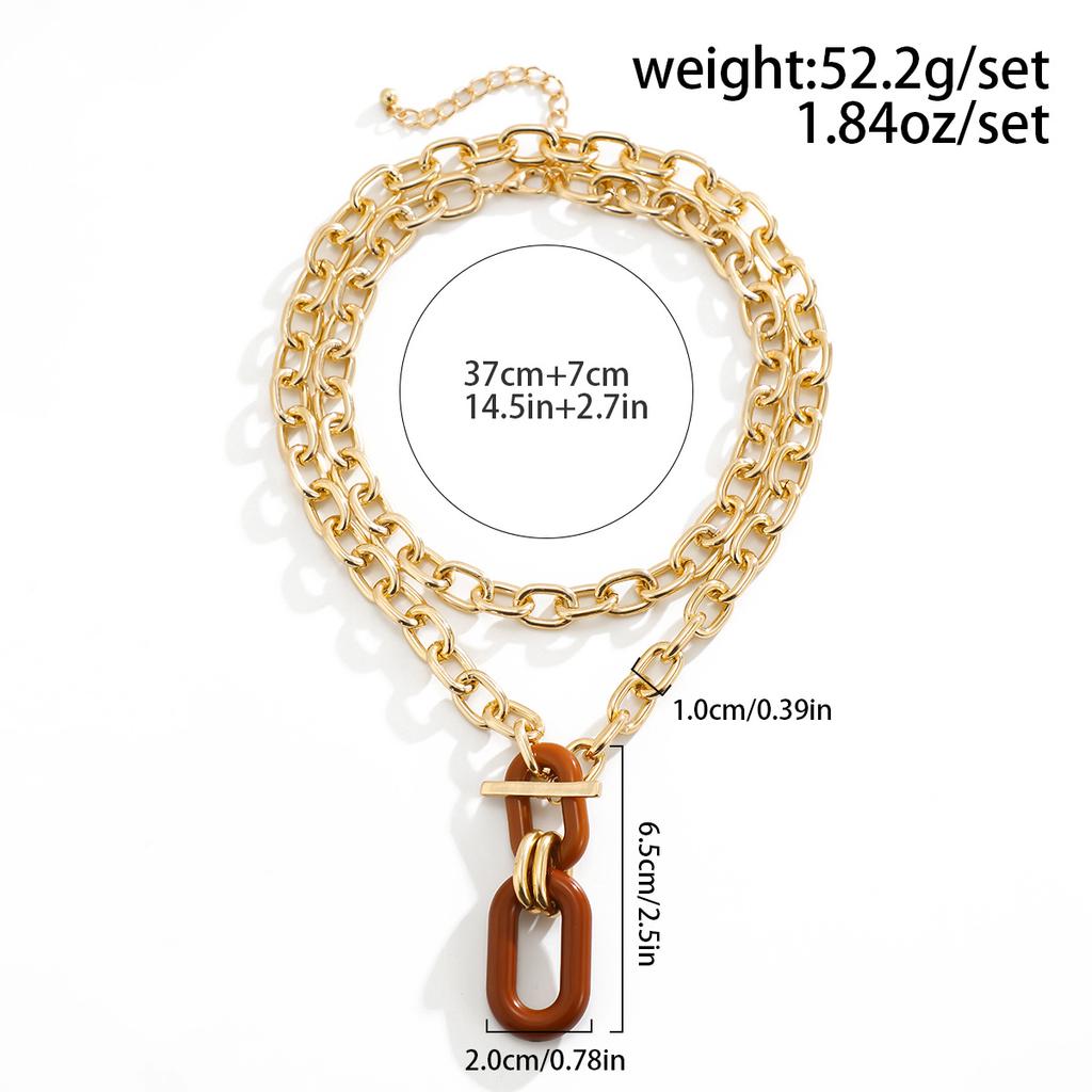 Multilayer Chain Choker Goth Hiphop Rock Necklace for Women Men Jewelry Accessories