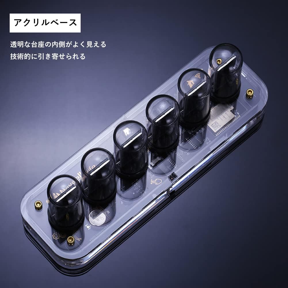 RGB Полноцветные Светодиодные Цифровые Часы, Настольные Часы в Стиле Nixie Tube, Подключение по WIFI, Отображение Фотографий, Настройки со Смартфона, Ретро-Современный Дизайн, Настольные