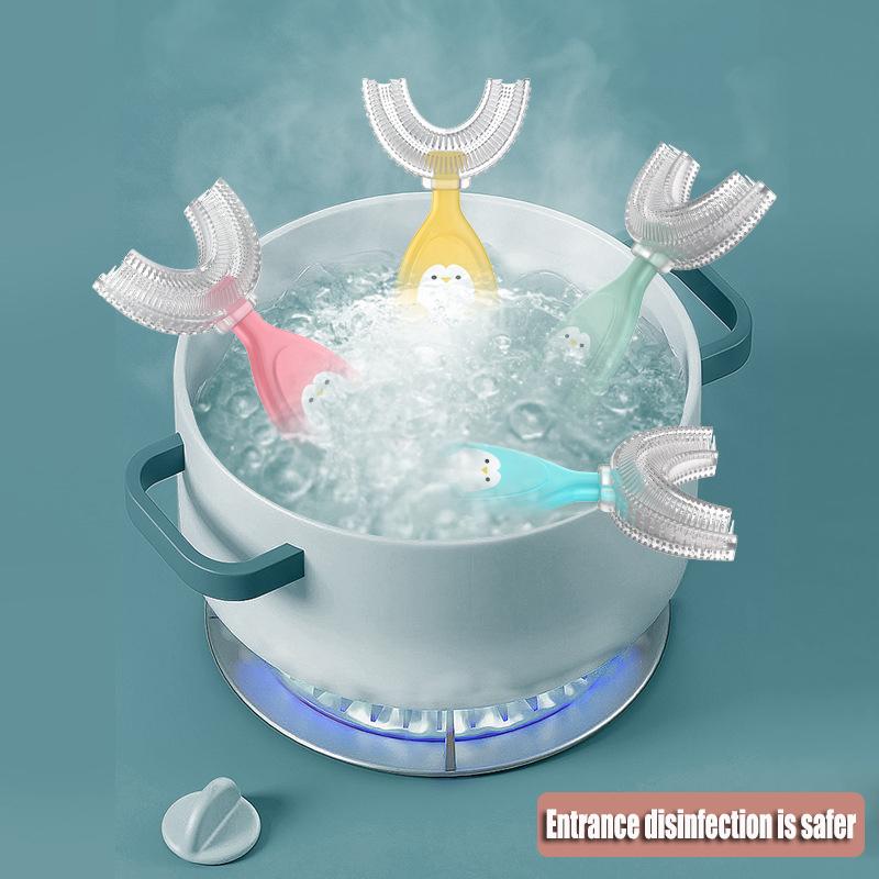 Детская зубная щетка U-образной формы, мягкие силиконовые прорезыватели для зубов, щетка для новорожденных, детские зубы, уход за полостью рта, чистка, здоровье