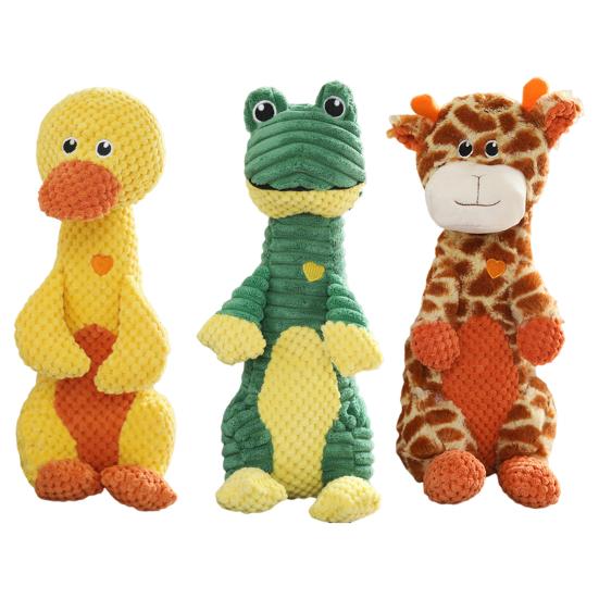 Мягкая игрушка в форме мультяшного животного, игрушка для чистки зубов у собак, массажер для десен, износостойкая пищащая плюшевая игрушка для детей, игрушка для здоровья полости рта у собак