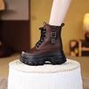 Retro British Style Platform Martin Boots Women's 2025 Winter New Small Man Height and Thinness Versatile Locomotive Short Boots
