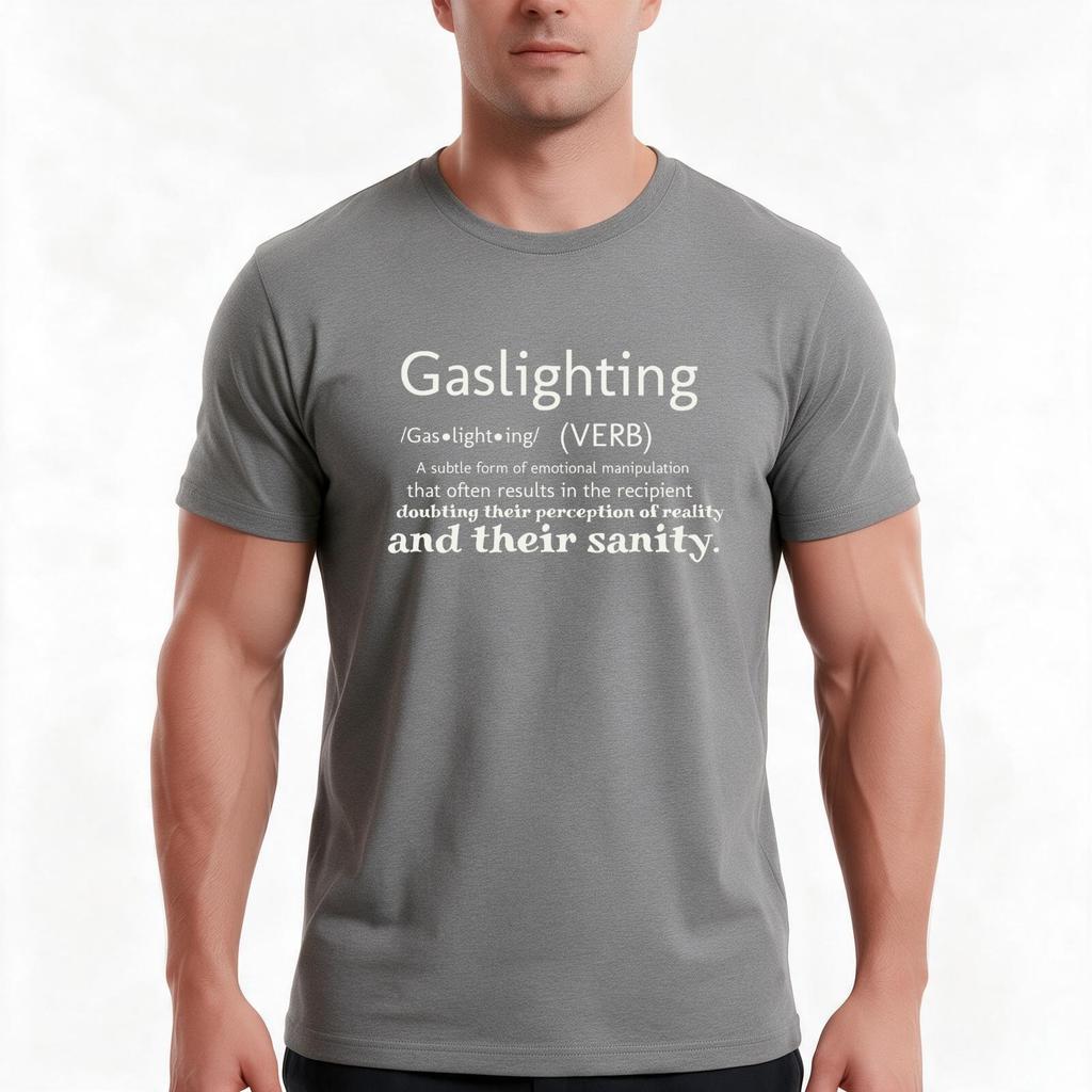 Gaslighting White Lettering Tshirt Summer Casual Cotton Tee Oversized Streetwear Tops Vintage Graphic Print 100 Cotton