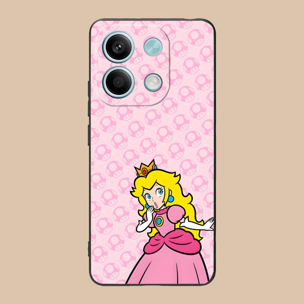 Princess Peach Mobile Phone Case for POCO M6 M5 M4 M3 X7 X6 X5 X4 X3 F6 F5 F4 Pro GT 5G Colour Printing Protective Luxury Cover