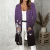 Plus Size Women Long Sleeve Open Front Loose Cardigan Comfortable Fashion Daily Outerwear