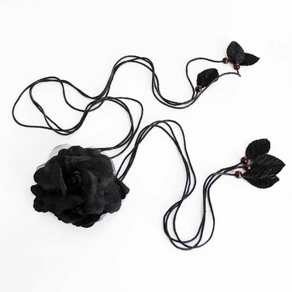 Vintage Flower Waist Chain Floral Bohemian Waistband Fashion Weave Rope Belt  Pants