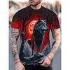 Летняя мужская футболка с 3D цифровой печатью, повседневная и удобная универсальная мужская футболка с круглым вырезом и короткими рукавами