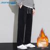 Jeanswest Men's Fleece-Lined Wide-Leg Casual Pants