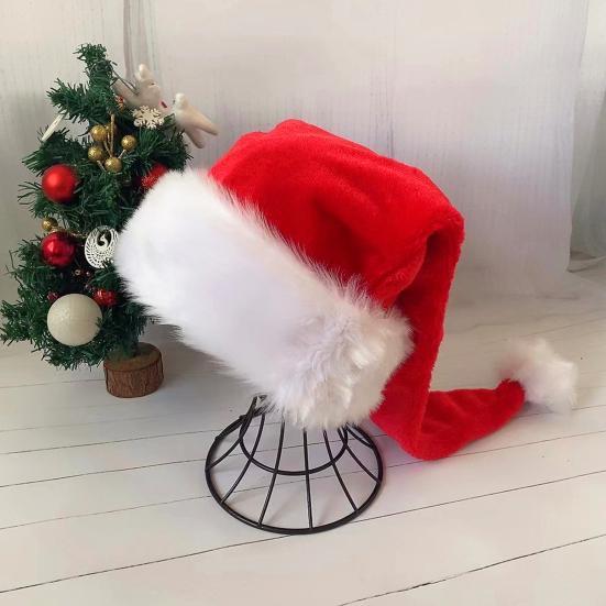 Santa Hat Long Xmas Velvet Santa Hat Winter Warm Costume Christmas Party Supplies for Cosplay Parties Stage Performance