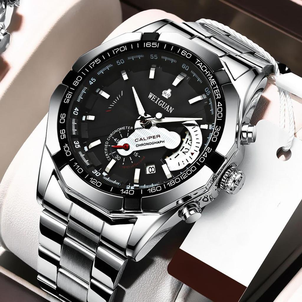 Fashion Automatic Movement Watch Men's Calendar Waterproof Luminous Non-mechanical Watch Large Dial