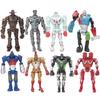 8Pcs Anime Real Steel Adam Raider LED Robot Action Figure Model Kids Toy Gift