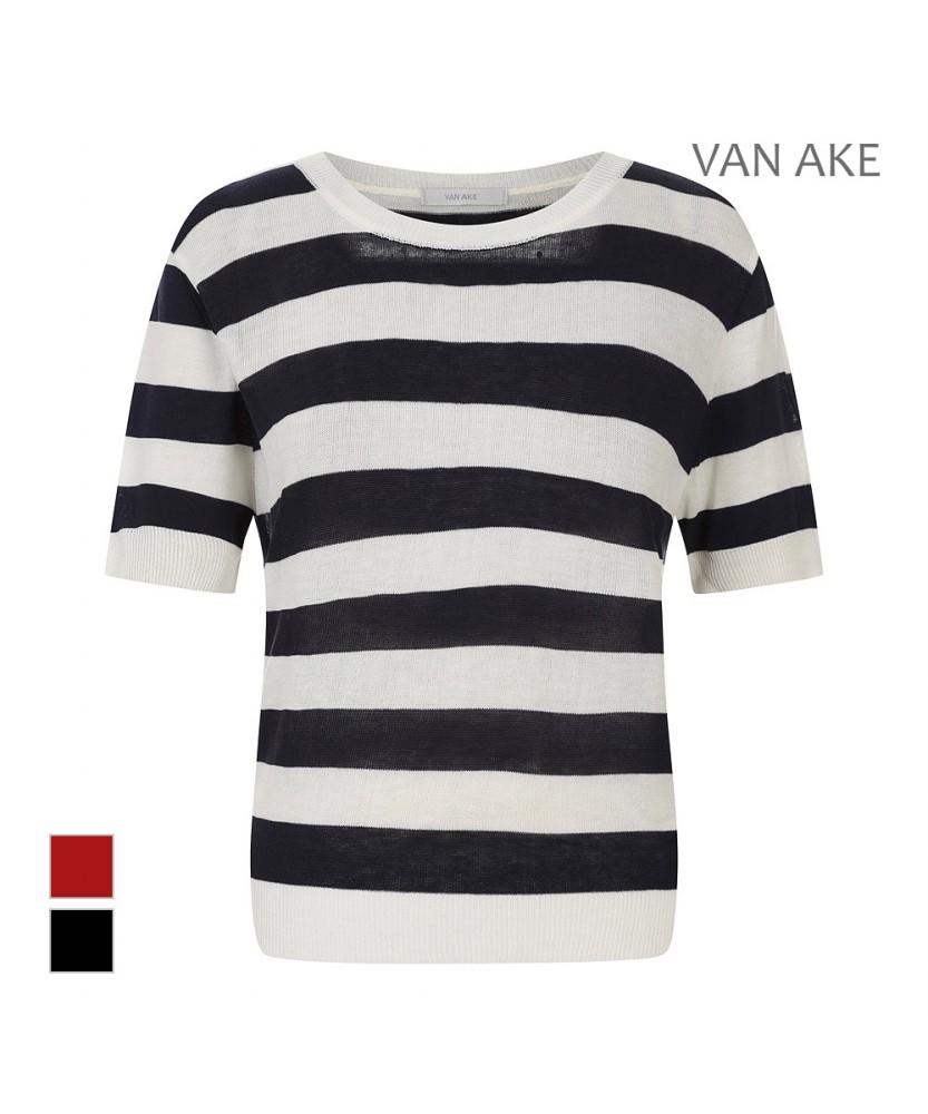 VANAKE Striped Short Sleeve Knit_Vb47Ktq301Z