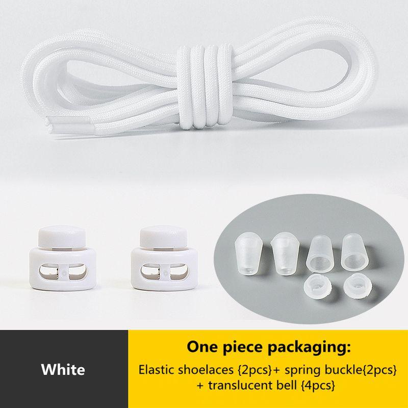 № 8. Шнурки с пружинным замком без завязок. Эластичные шнурки. Кроссовки для детей и взрослых. Быстрые шнурки для обуви. Круглые шнурки без завязок.