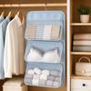 Multi Layer Underwear Hanging Bag Zipper Closure Closet Storage Bag  Wardrobe Organization