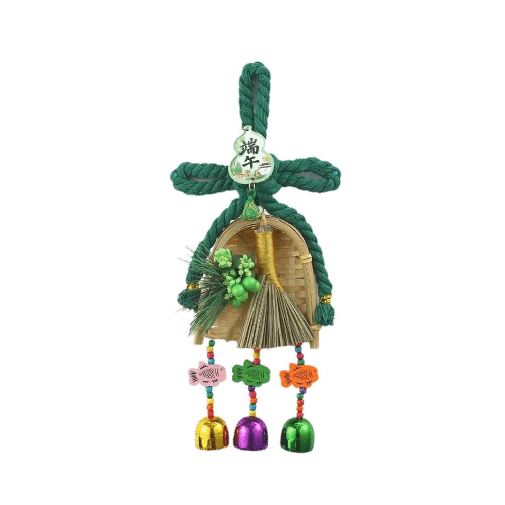 Decorative Gourd Chinese Zongzi Festival Pendant Chinese Style Woven Hanging Decoration Handmade Simulated Green Pine