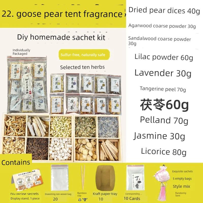 Moisture-Repelling Handmade DIY Sachet, Fragrance Bag, Materials for Making Sachets for the Dragon Boat Festival, Mugwort, Chinese Herbal Medicine