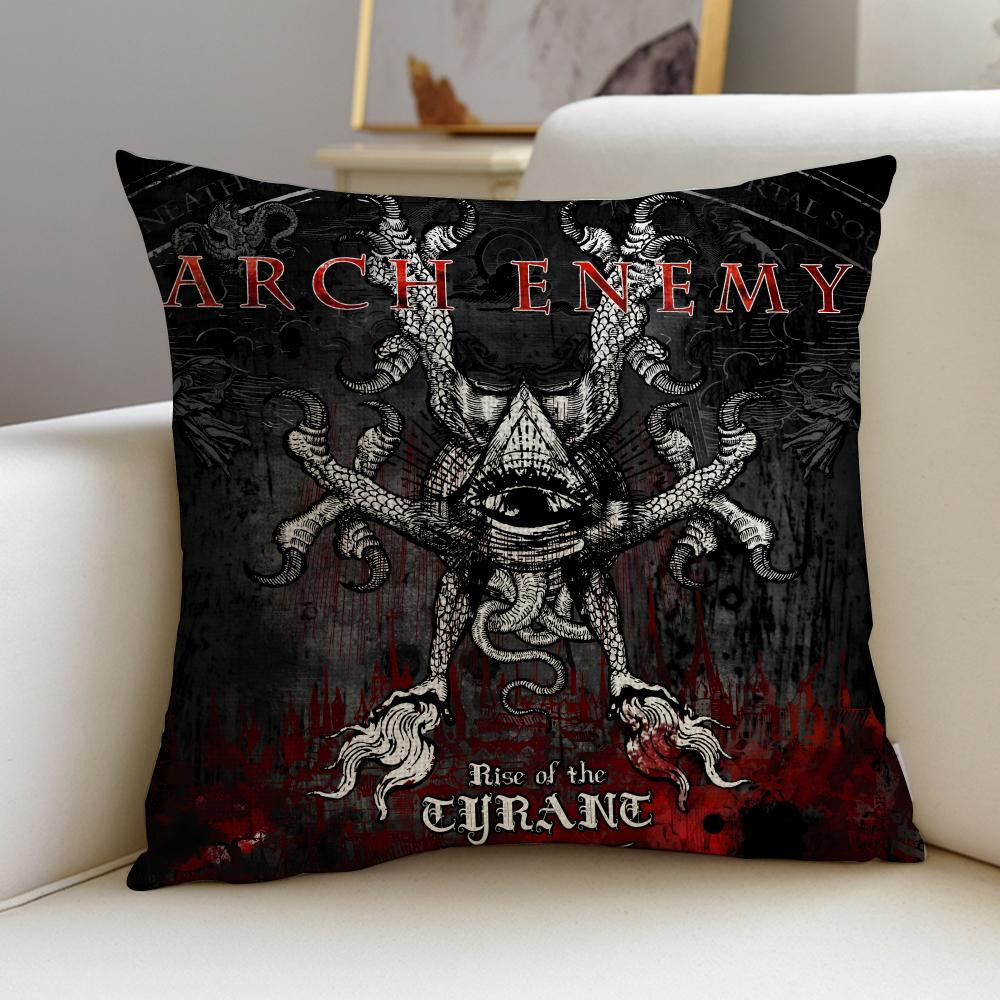 Metal AArch EnemyS Cushion Cover Breathable and skinfriendly linen pillowcase square removable and washable cushion