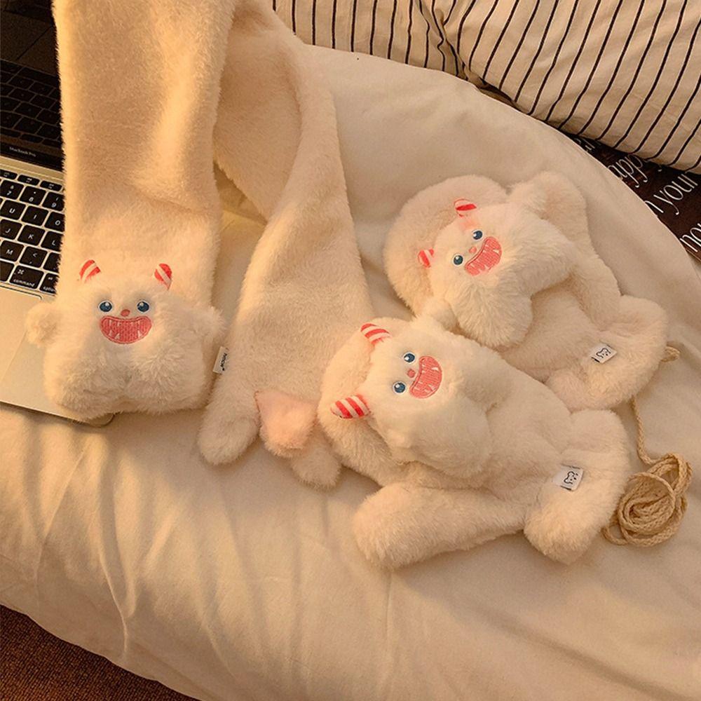 Fluffy Plush Gloves Warm Mitten Gloves Cute Winter Gloves for Women