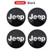 3D 4pcs 56mm 60mm 65mm Car Wheel Center Hub Cap Stickers Decal For Jeep Grand Cherokee Wrangler JK Gladiator Compass Renegade NXJPT1
