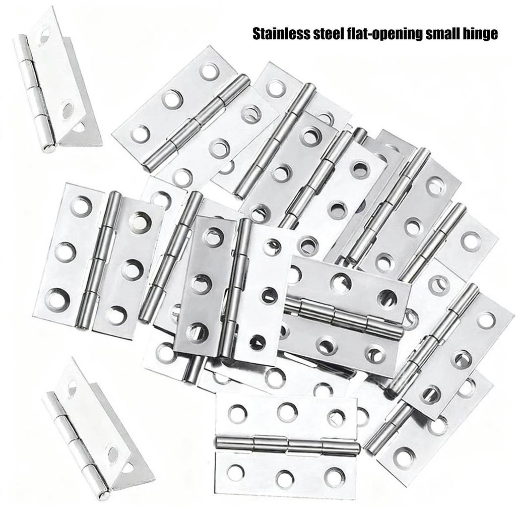 [2-дюймовый (6-луночное)] Петля из нержавеющей стали для деревянной коробки, мебели, дверцы шкафа, багажа, окна, аксессуар для клетки питомца, маленькая петля с плоским открыванием