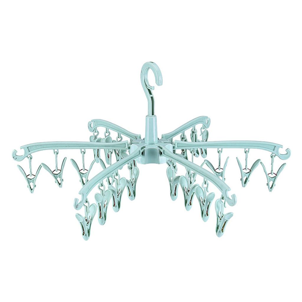 Ветрозащитная сушилка с 24 зажимами, вращающаяся складная вешалка, сушилка для носков, бытовая многофункциональная сушилка для нижнего белья