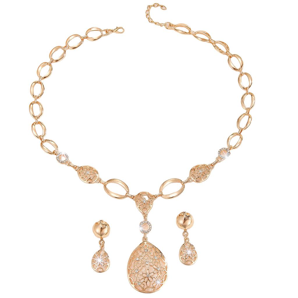 Модный комплект ювелирных изделий ожерелье серьги для женщин дамы