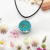Beautiful Dandelion Necklace Eternal Flower Clavicle Chain Male and Female Couples Crystal Dried Flower Glass Ball Pendant Accessories