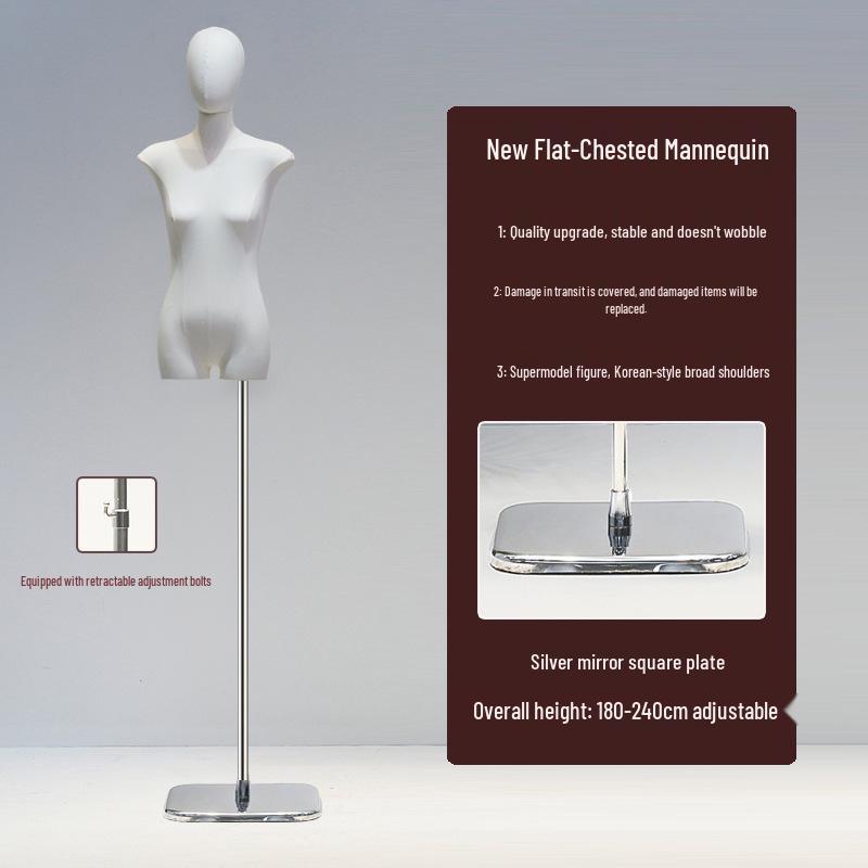 Манекен женский с плоским телом в корейском стиле и широкими плечами для демонстрации женской одежды