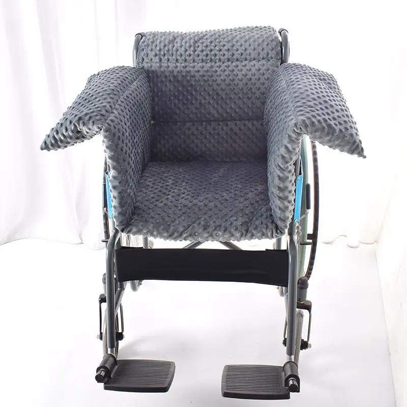 Wheelchair Cushion Adjustable Soft Warm Slip Resistant Wheelchair Backrest Cushion for Elderly Patient Posture Corrector