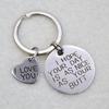 Chaohang Heart-Shaped Stainless Steel Engraved Couple Keychain Gift