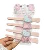 Traceless Cute Mosaic Cat Hair Clip for Girls - Fluffy Side Bang Clip