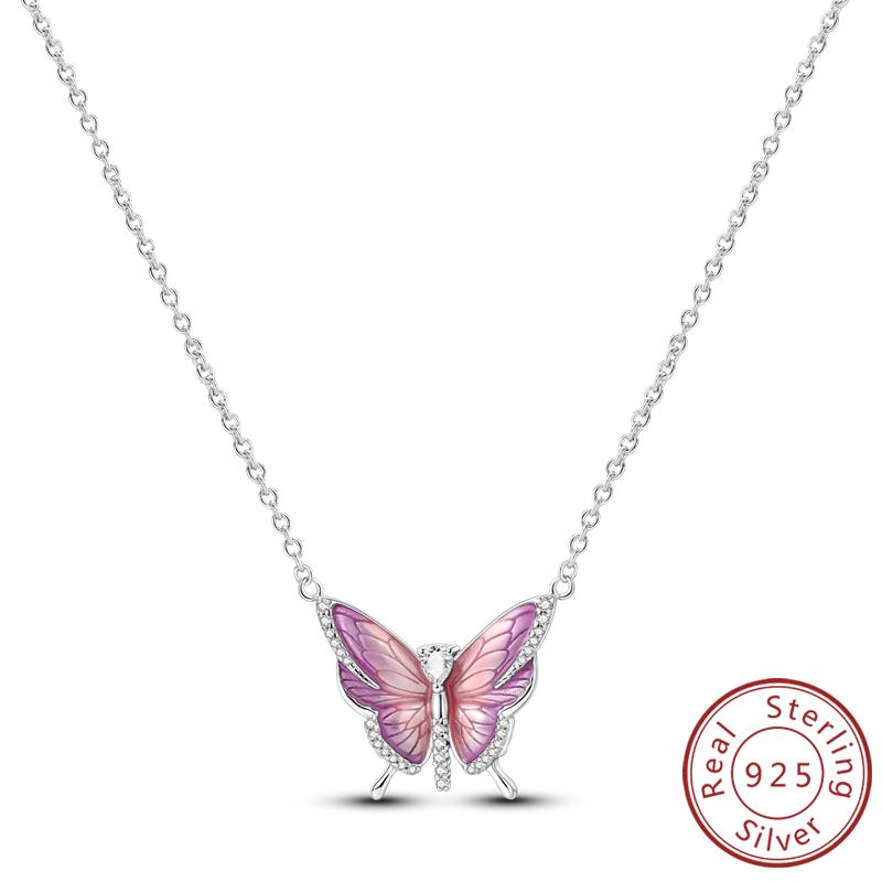 Necklace Copper Butterfly Love Heart Bear Classic Simple Adjustable Necklace For Women Girl Fashion Jewelry Gifts