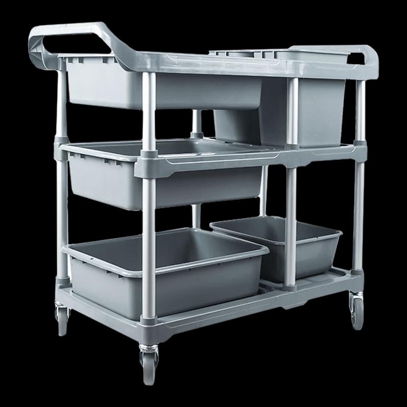Jingzhifeng Commercial 3-Tier Silent Service Cart