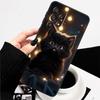 Аниме мультяшный кот иллюстрация Для Samsung A73 A72 A71 A55 A54 A53 A52 A51 A13 A22 A16 A15 A12 A14 A26 A07 5G Черный чехол для телефона