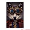 Retro Steampunk Cat Wolf Astronaut Rabbit Poster Art Canvas Painting Funny Animal Tiger Gorilla Poster Living Room Home Decor