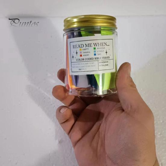 Банка со стихами из Библии Карточки с Священными Писаниями Богатые открытки ручной работы Успокаивающие тревогу эмоциональные карточки со стихами Бутылка с алфавитом