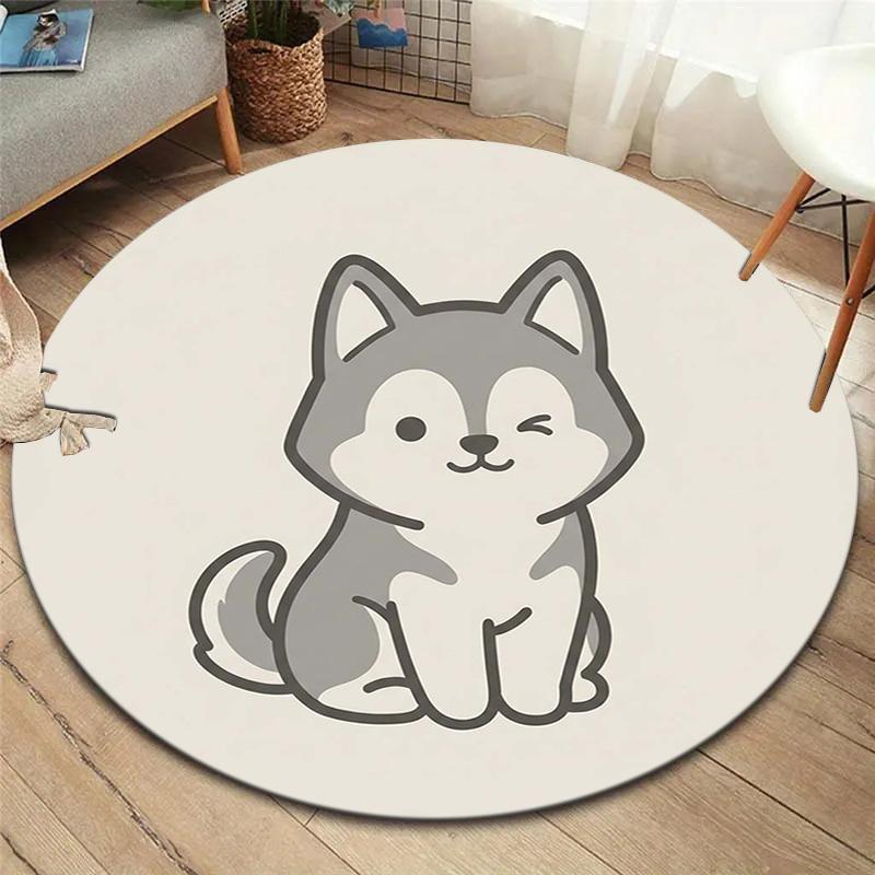 1Pc Husky Print Flannel Blanket, High quality Comfortable for All Seasons, Home Decor, Warmth and Comfort, Perfect for Christmas Gifts
