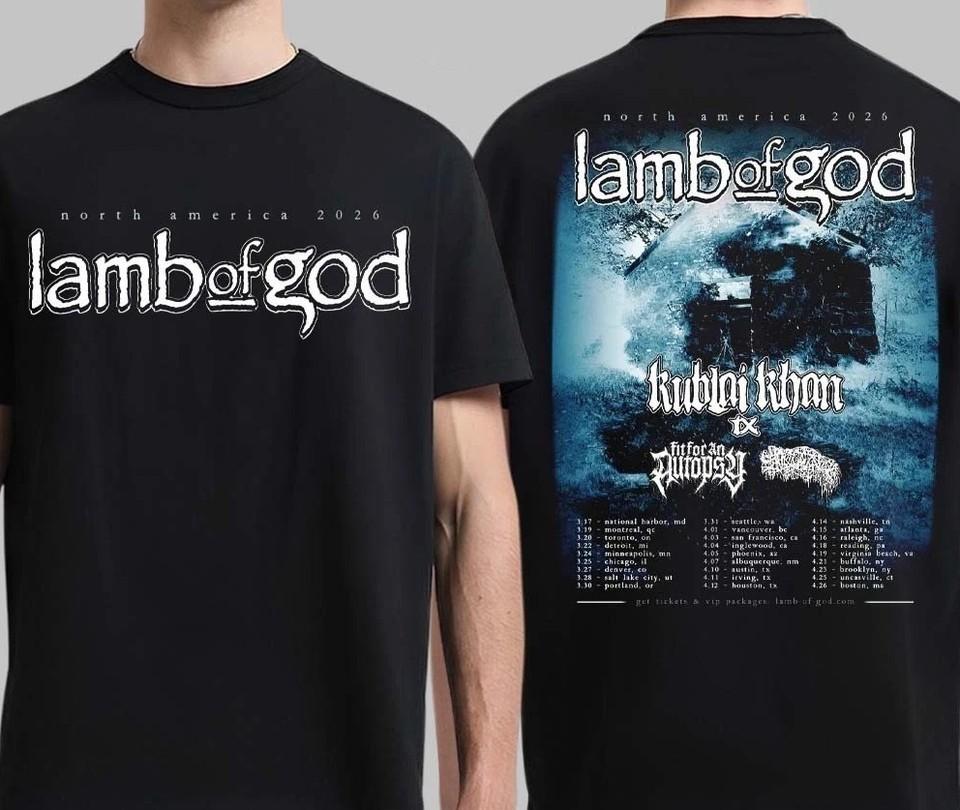 Lamb Of God The Heaviest Tour Of 2026 Unisex 100% Cotton Shirt MC1465 Unisex T-Shirt