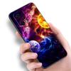 Чехол для телефона Moon Stars Space Astronaut Black Silicone Case для Xiaomi POCO X3 X4 NFC F3 F4 GT F5 M3 M4 M6 X5 X6 Pro 5G C55 C65 M5