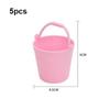 5pcs 6 Colors Doll Miniature Bucket Model Mini Children Beach Small Bucket