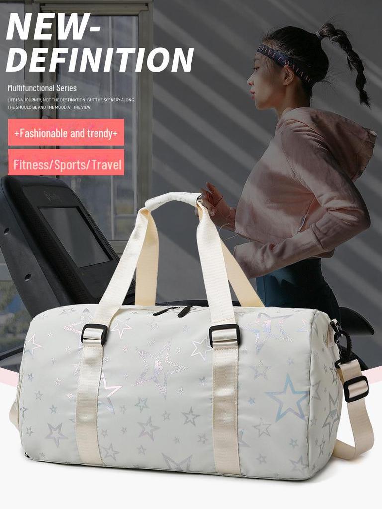 Вместительная дорожная сумка с отделением для обуви и отделением для влажного/сухого белья, удобная для переноски в руке, для спорта и отдыха.